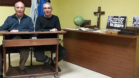 Emili March i l'alcalde del Poal Rafel Panadès