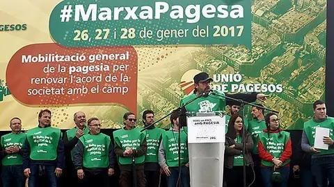 Acte central a Barcelona de la Marxa Pagesa