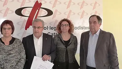 Roda de premsa de l’alcalde de les Borges acompanyat de diversos regidors