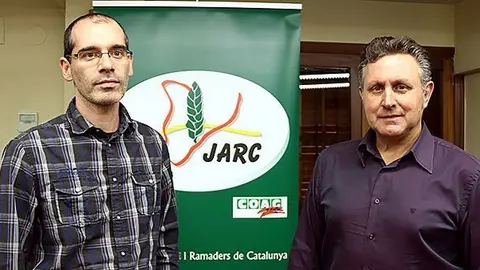 Els responsables de JARC-COAG Jaume Bernils i Joan escolà