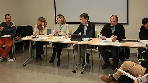 Reunio de treball a Linyola amb representatnts dels Ajuntaments
