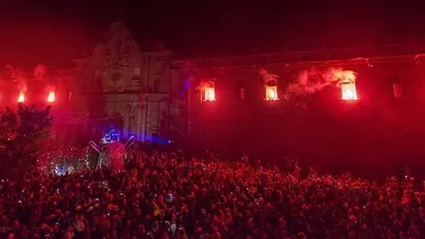 Celebració de l'Aquelarre a la plaça de la Universitat de Cervera