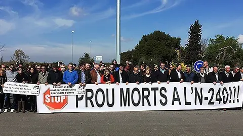 Darrer tall realitzat a la via N-240