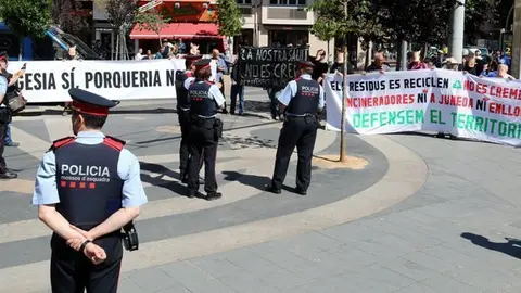 Les dues manifestacions protegides pel Mossos