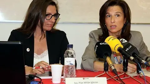 La presidenta Dolors Curià i Pilar Millán  presenten les dades a Lleida