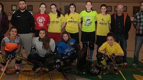 Jugadores, tècnics i directius del Club Aldahara Fagavi de Vila-sana