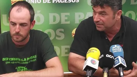 Els responsables de la Fruita dolça d&#39;Unió de Pagesos