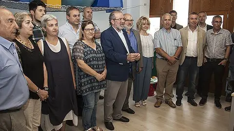 Joan Reñé amb els alcaldes del Pla d'Urgell i tècnics del CDIAP