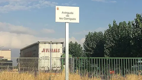 senyal avinguda de les Garrigues portada