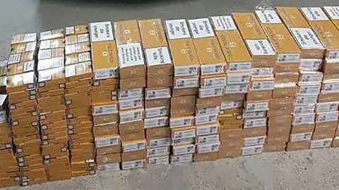 Imatge del tabac intervingut per la Guàrdia Civil a la Farga de Moles