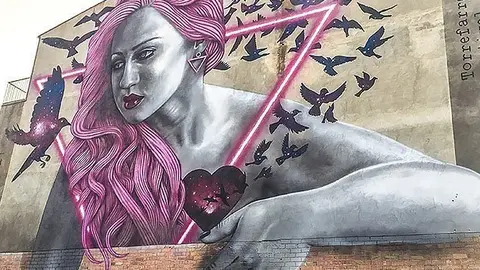 El duo de grafiters GFX Folk & Miedo, d'Alacant i Madrid, guanyadors del 1r Street Art Festival  2premi portada