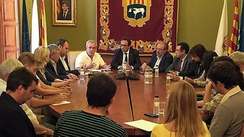 Reunió del conseller Rull amb alcaldes de l'N-240 a les Borges