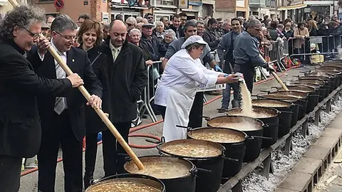 L'alcalde FRancisco Garcia amb el Diputat Joan Tardà, en la festa de Ponts