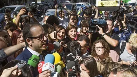 Expectació mediàtica en la declaració de Marc Solsona