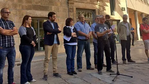 Carles López (ANC) i Jaume Ramon (Òmnium) també han llegit part del manifest avui a Tàrrega