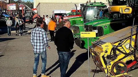 Imatge de l'àrea d'exposició de la maquinària agrícola
