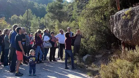 Visitants de la ruta Cami dels set sentits en el terme de Cervià de les Garrigues