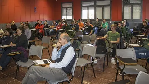 Participants en la jornada del Gremi de Jardineria de catalunya a l'INS Mollerussa