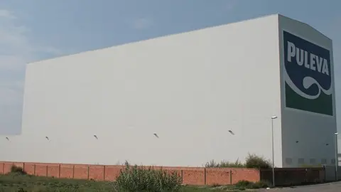 Imatge del magatzem de logística que va construir Puleva a Golmés