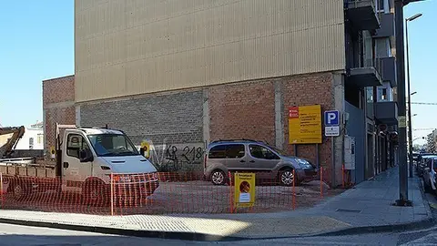 Mollerussa inici obres parquing Ferrer i Busquets