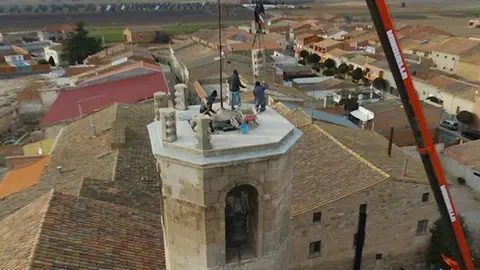 Restauració del campanar de l'església del Poal
