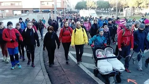 Participants en la tercera edició de la Marxa de la Boira