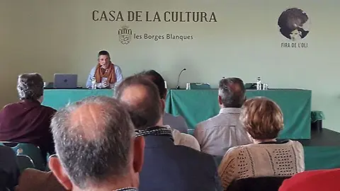 Joan Segura en el marc de la Fira de l'Oli i les Garrigues