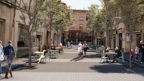 Imatge virtual de l'espai resultant al carrer Ciutat de Lleida