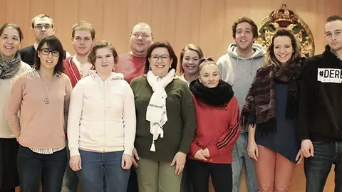 Visita dels alumnes alemanys a la Casa Consistorial de Tàrrega