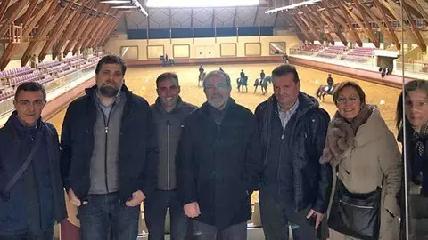 El president de la Diputació Joan Reñé i el director de l'INS Mollerussa Antoni Reig