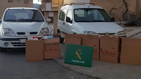 Imatge de la mercaderia decomisada per la Guardia Civil
