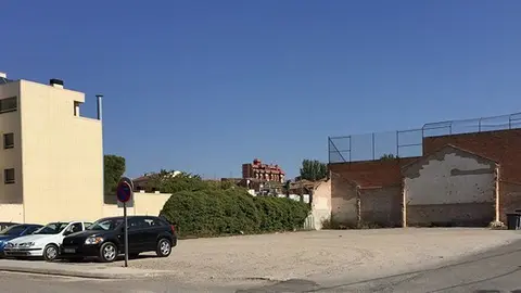 El solar on s'ubicarà el futur Teatre municipal polivalent de les Borges