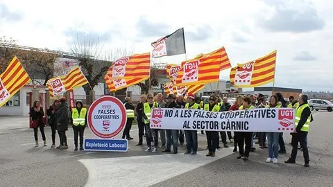 UGT Protesta escorxador Mollerussa sector carni portada