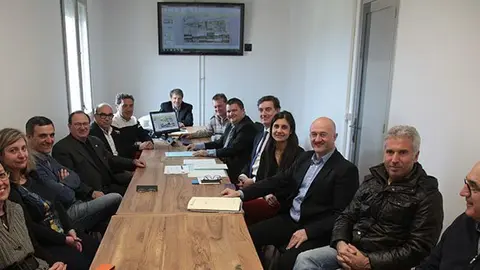 Visita del director general Antoni Massegú a l'INS Mollerussa