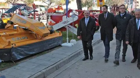 David Saldoni, visita la Fira acompanyat de Joan Reñé, Marc Solsona i Joan Trull