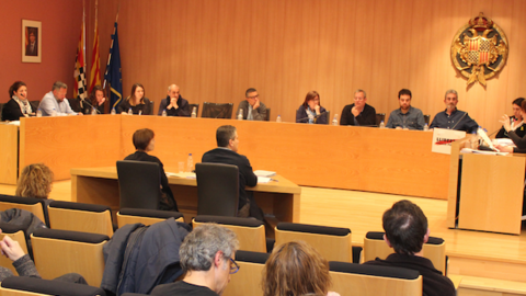 Un moment de la sessió del ple del 22 de març Tàrrega pressupost 2018 portada