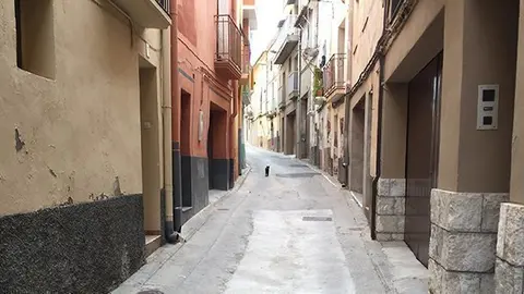 Imatge de l'actuació al carrer del Portal d'Aitona