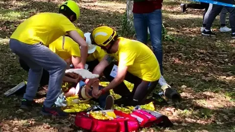 Imatge de la participació en el Concurs de tècniques i rescat