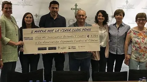 entrega xec marxa vinya clos pons AECC