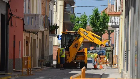 Obres del carrer Acadèmia de Mollerussa