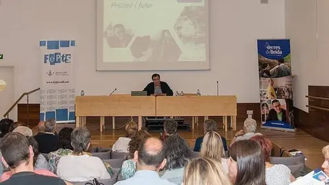 Pla general on es pot veure un moment de la presentació de l'estudi sobre la incapacitació legal de lleidatans a la UdL, el 7 de juny de 2018. (Horitzontal)