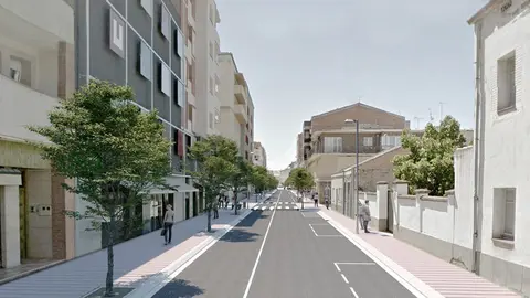 Imatge virtual de l'avinguda catalunya de Mollerussa 1