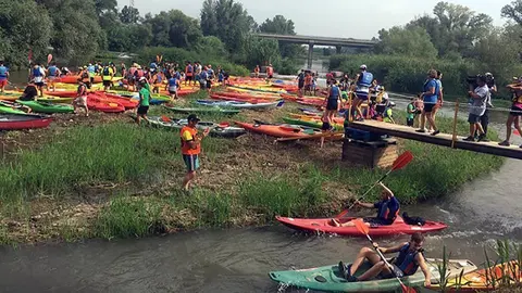Imatge de la darrera edició del Descens Popular pel Segre 1