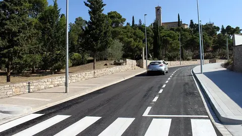 Imatge del carrer de La Pau de Tàrrega, reobert aquesta setmana al trànsit