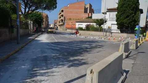 Inici de les obres a l&#39;avinguda Catalunya de Mollerussa