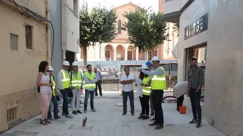 Visita a les obres dels tècnics i membres del consistori de Mollerussa