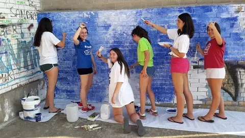 Brigada Jove treballant en el municipi de El Soleràs
