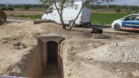 Bunquer en el que s'han trobat les granades