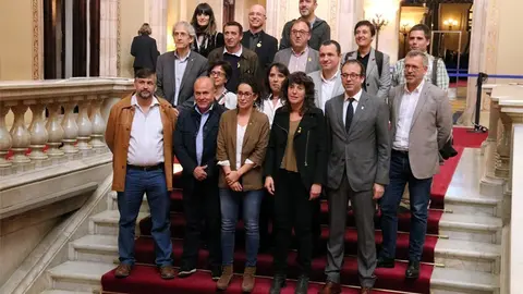 Equip que ha participat en el debat de la tramitació de la Llei d&#39;espais agraris al Parlament