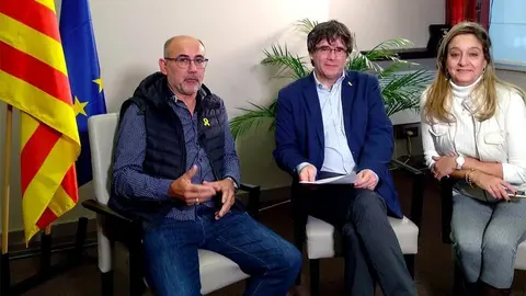 Isidre Mesalles amb el President Puigdemont